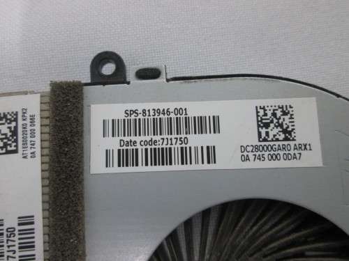 HP 250 G5 Notebook CPU Cooling Fan And Heatsink DC28000GAR0 ARX1